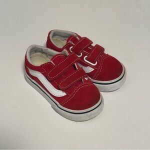 Vans Toddler Old Skool Red Sneakers Size 5